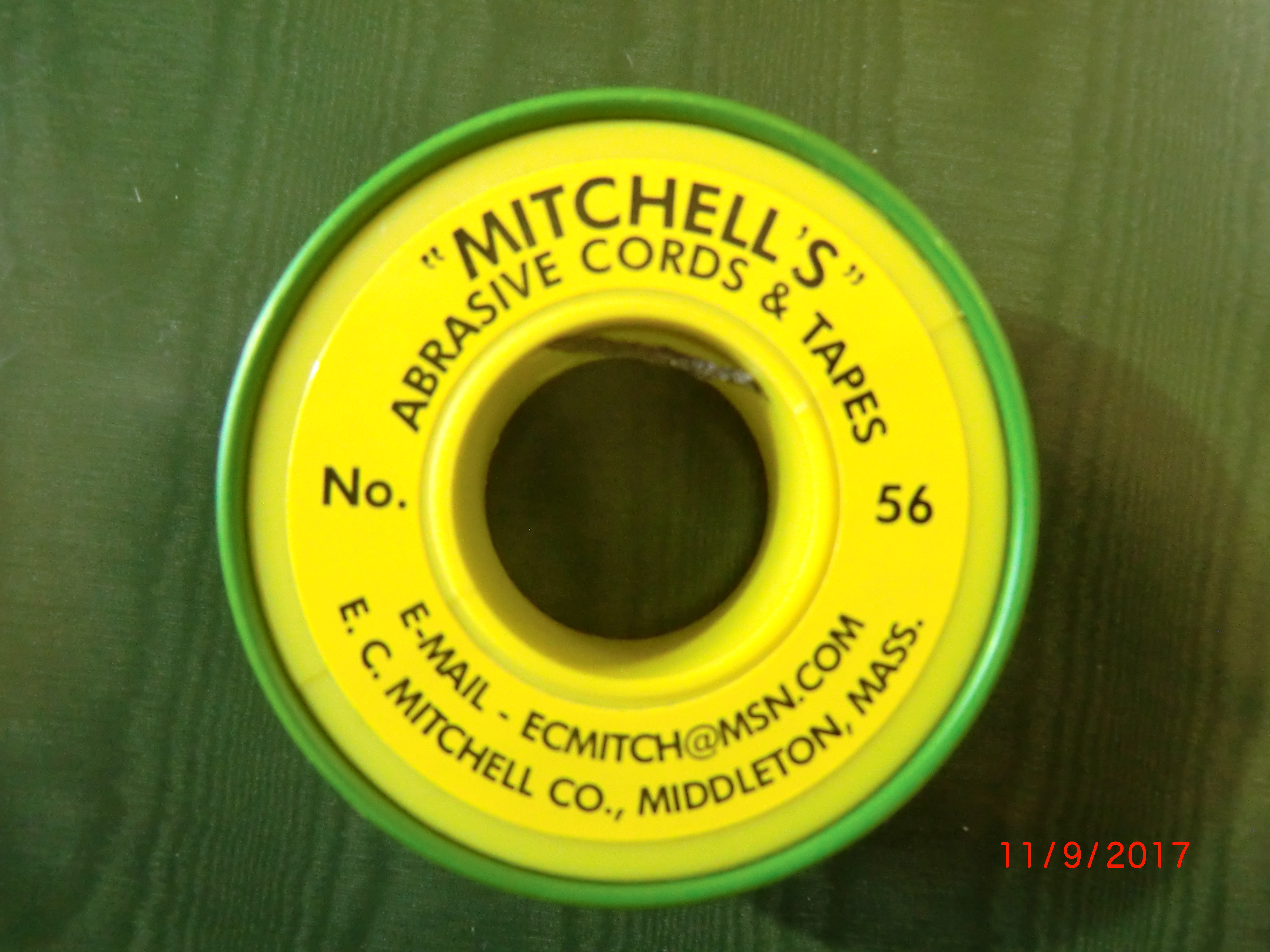 Mitchell Inc 56A-25 Aluminum Oxide 150 Grit 3/32 Wide x 25 Feet Aluminum Oxide 150 Grit 3/32 Wide x 25 Feet E.C Mitchell Abrasives 56 Flat Abrasive Tape 
